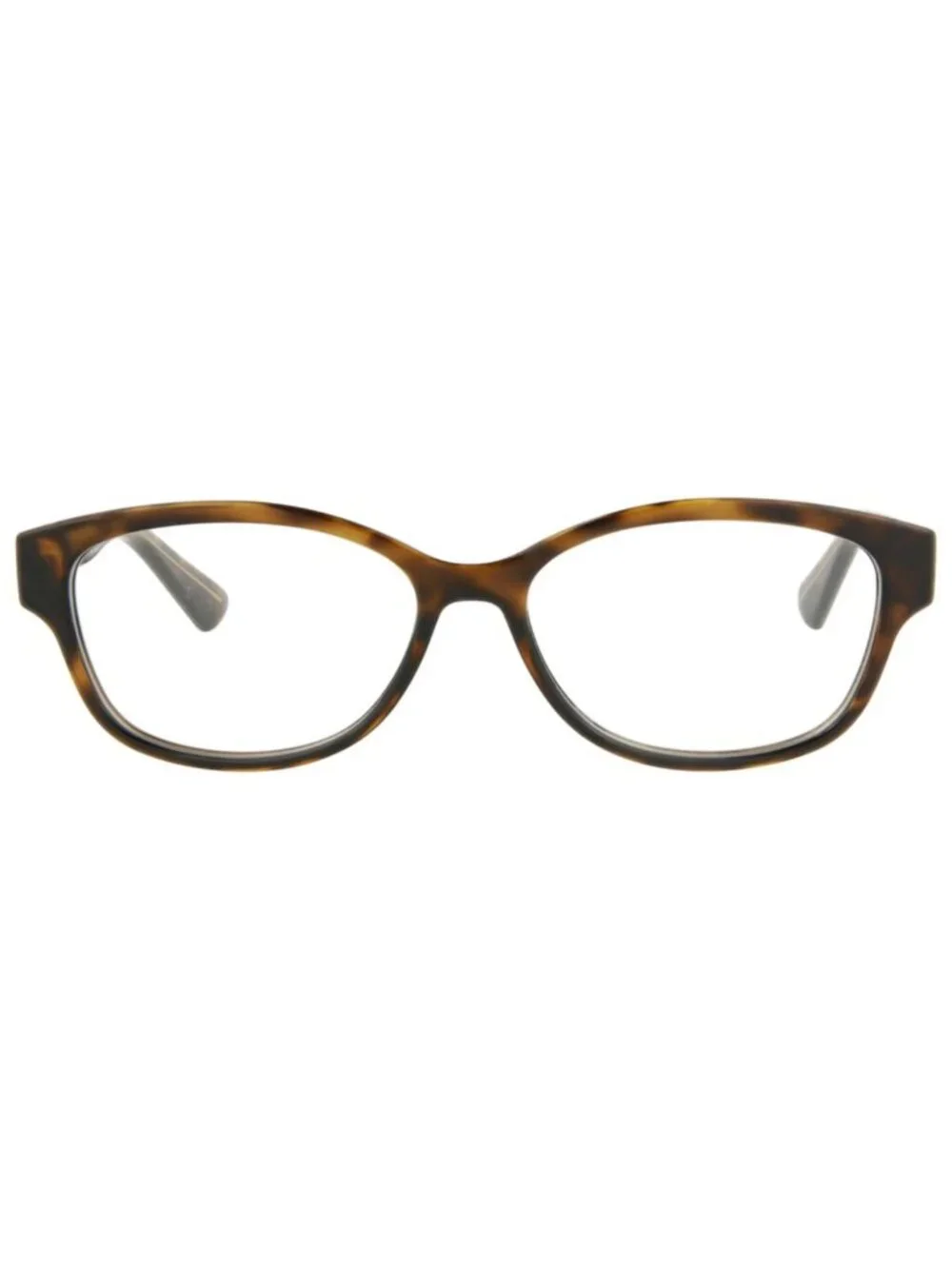 New Gucci Women's Eyeglasses Square Rectangle Injection Frame Havana Havana